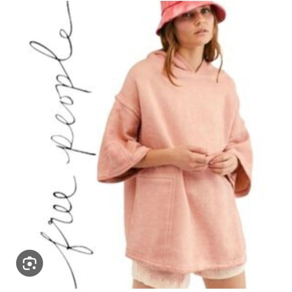 We The Free Free People For The Win Pink Mauve Oversized Hoodie Sweatshirt M - Picture 1 of 16
